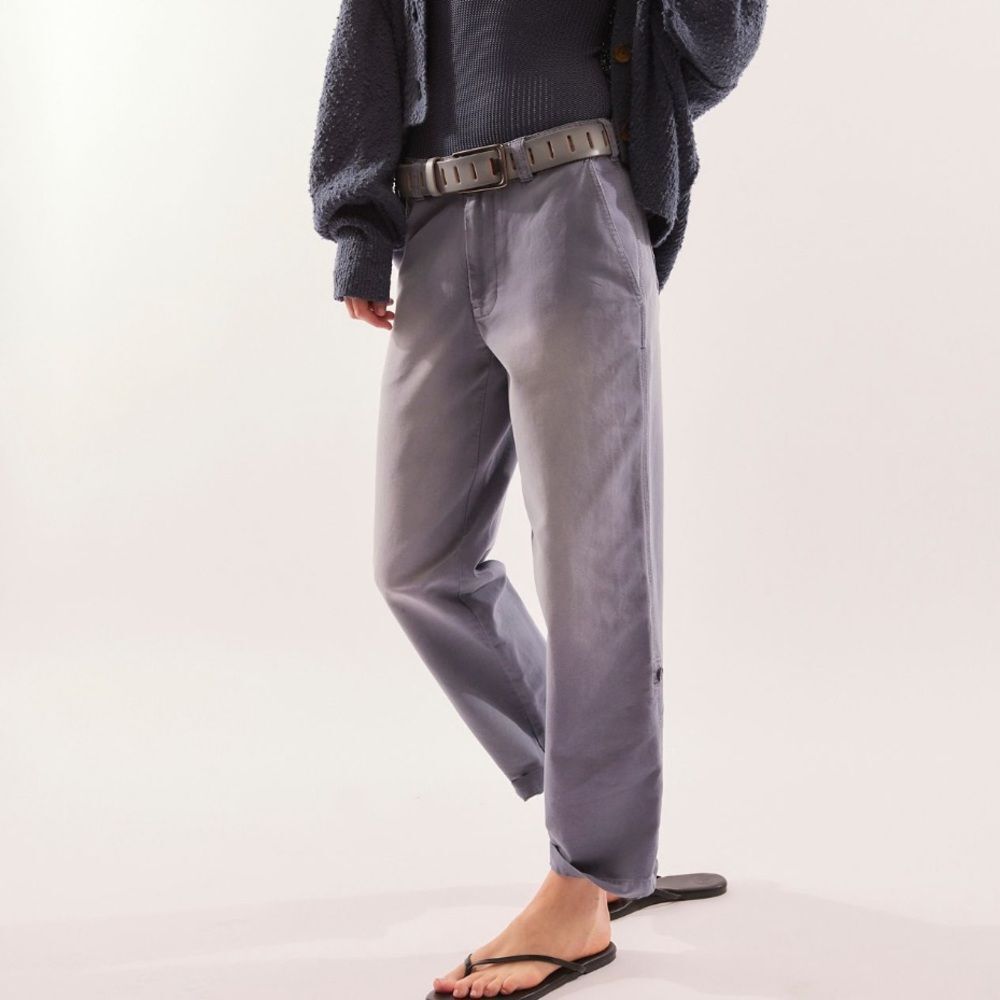 Free People Cleo Washed Chino in Blue Mirage